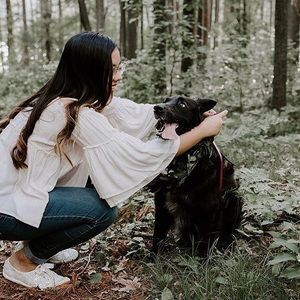 White off-the-shoulder blouse
